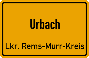 Ortschild Urbach