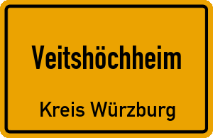 Ortschild Veitshöchheim