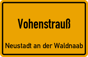 Ortschild Vohenstrauß