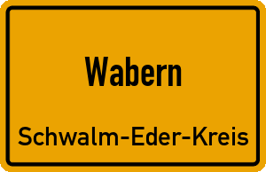 Ortschild Wabern