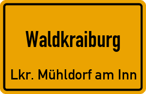 Ortschild Waldkraiburg