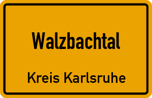 Ortschild Walzbachtal