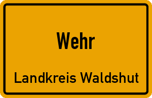 Ortschild Wehr