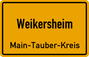 Ortschild Weikersheim