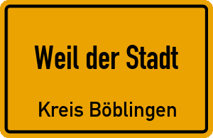 Ortschild Weil der Stadt