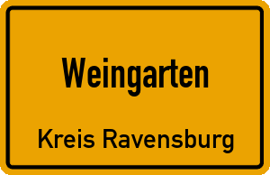 Ortschild Weingarten