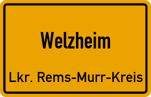 Ortschild Welzheim