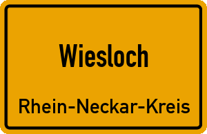 Ortschild Wiesloch