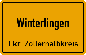 Ortschild Winterlingen