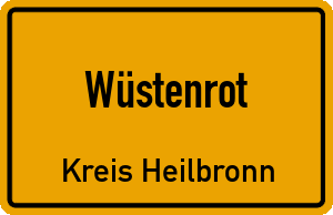 Ortschild Wüstenrot