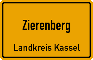 Ortschild Zierenberg