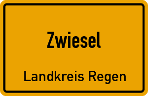 Ortschild Zwiesel
